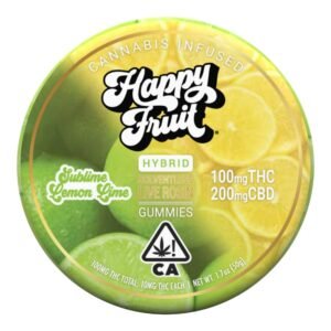 happy fruit sublime lemon lime rosin gummies 100mg