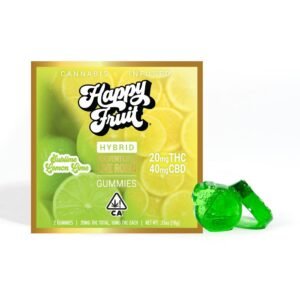 happy fruit sublime lemon lime rosin gummies (2 pack) 20mg thc + 40mg cbd