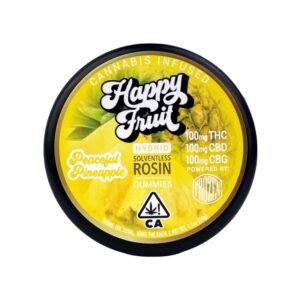 happy fruit peacefull pineapple rosin gummies 100mg