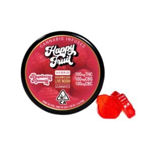 happy fruit raspberry remedy 100mg gummies