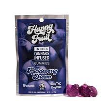 happy fruit huckleberry dream gummies 100mg