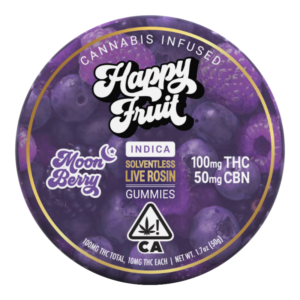 happy fruit moon berry rosin gummies 100mg