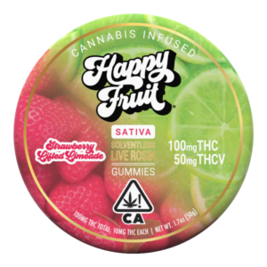 happy fruit strawberry lifted limeade rosin gummies 100mg